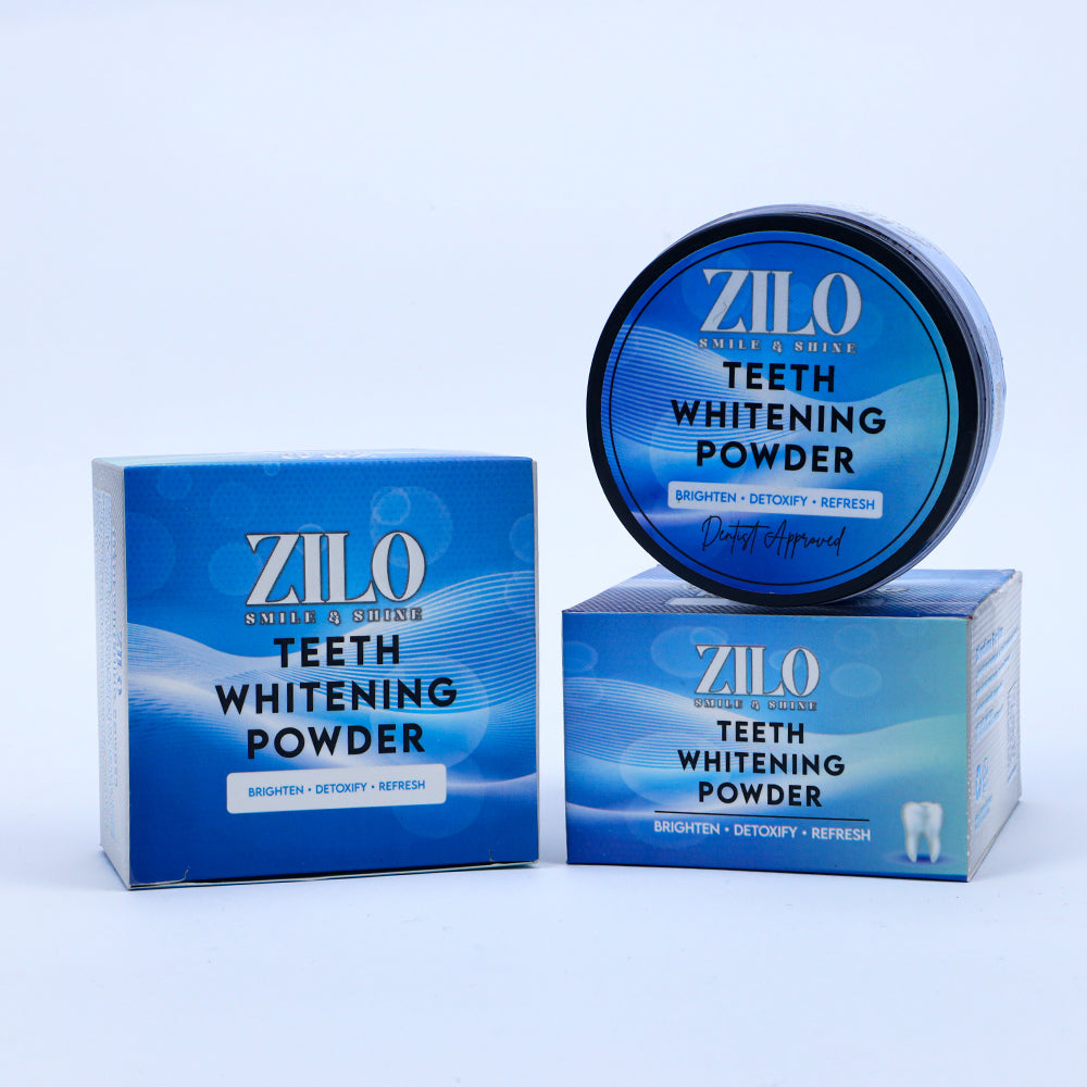 Zilo Teeth Whitening Powder – Smile & Shine Naturally | Enamel-Safe, Fresh Mint Formula