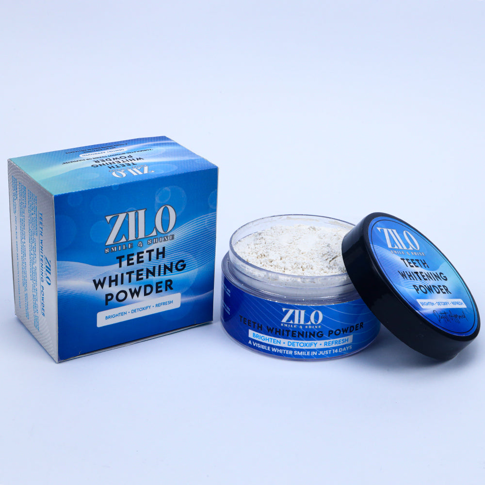 Zilo Teeth Whitening Powder – Smile & Shine Naturally | Enamel-Safe, Fresh Mint Formula